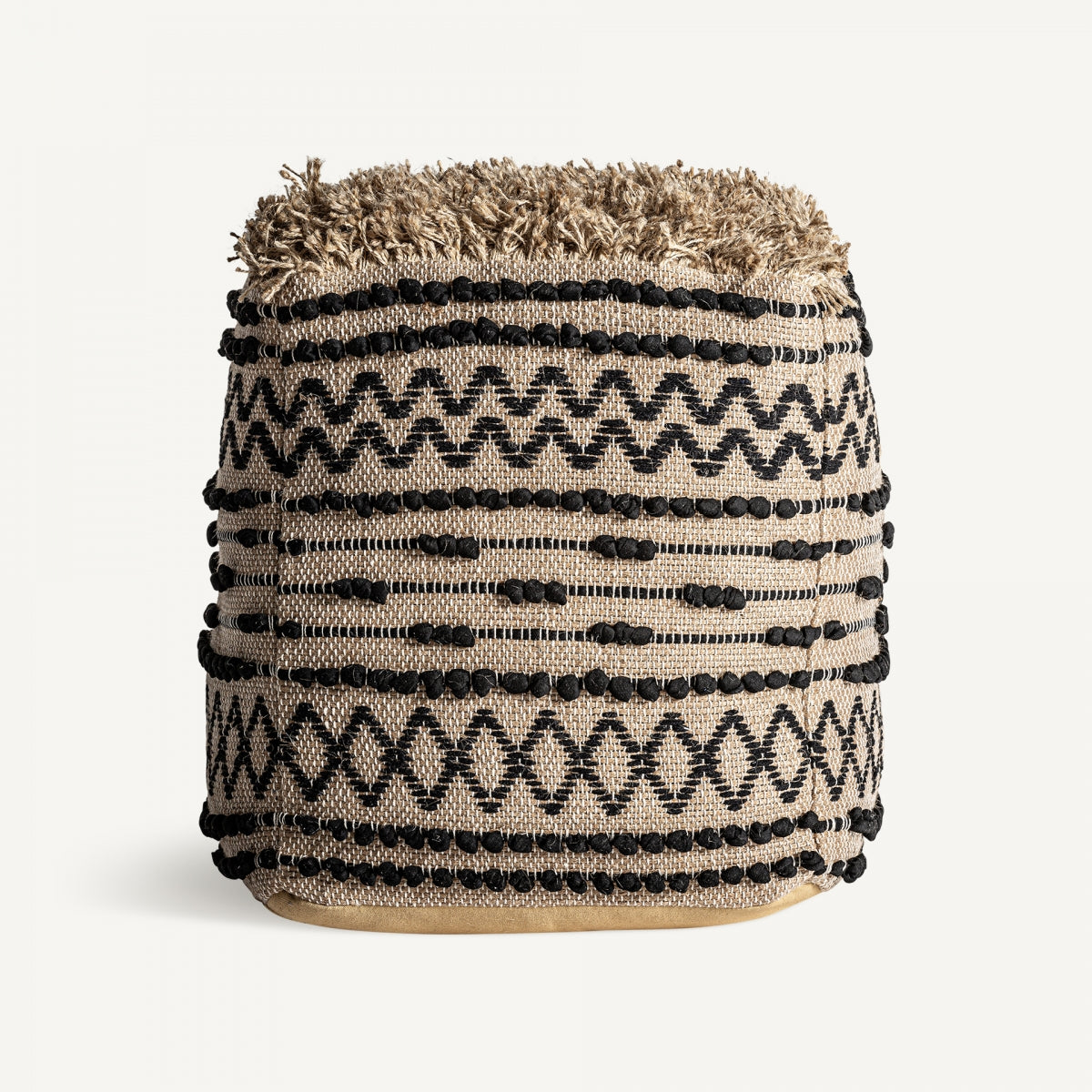 Pouf en jute et coton | Vical Puff | REMO, mobilier et décoration d'intérieur