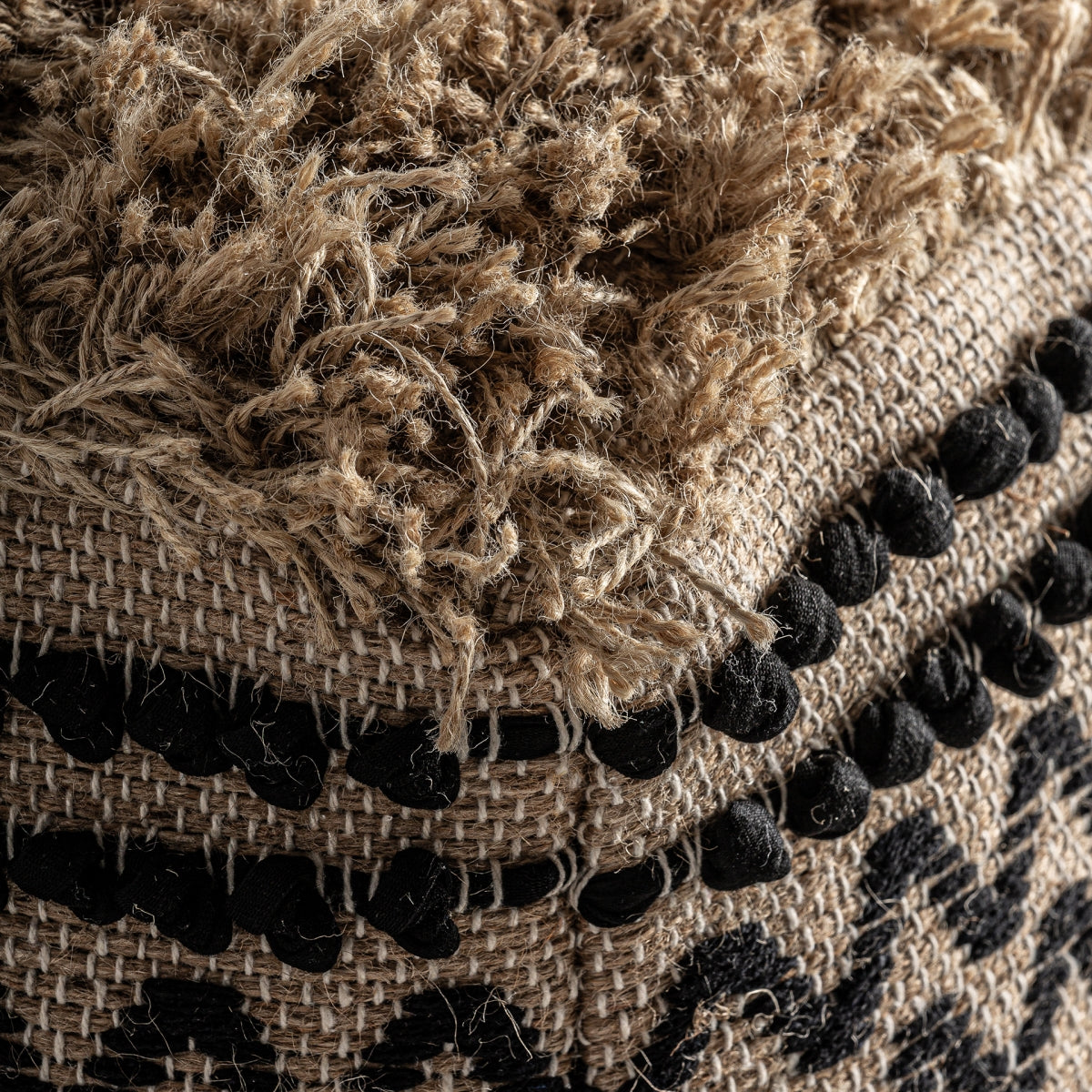 Pouf en jute et coton | Vical Puff | REMO, mobilier et décoration d'intérieur