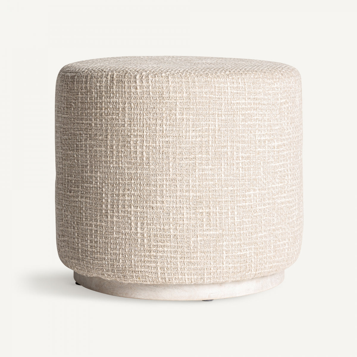 Pouf en tissu beige | Vical Aran | REMO, mobilier et décoration d'intérieur