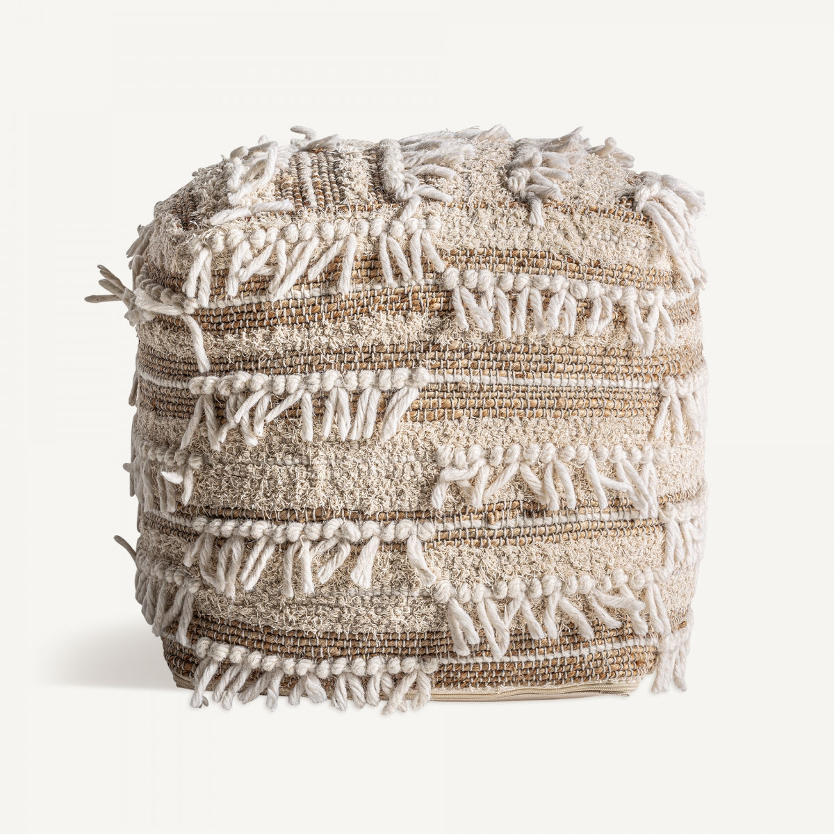 Pouf en jute et coton | Vical Zuri | REMO, mobilier et décoration d'intérieur