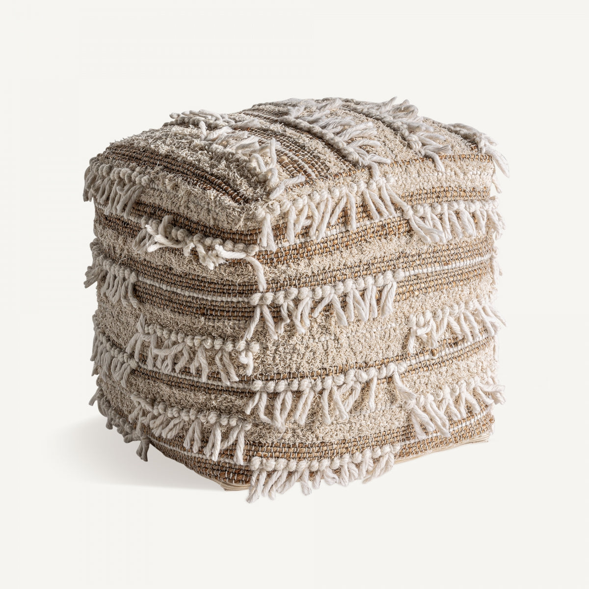 Pouf en jute et coton | Vical Zuri | REMO, mobilier et décoration d'intérieur