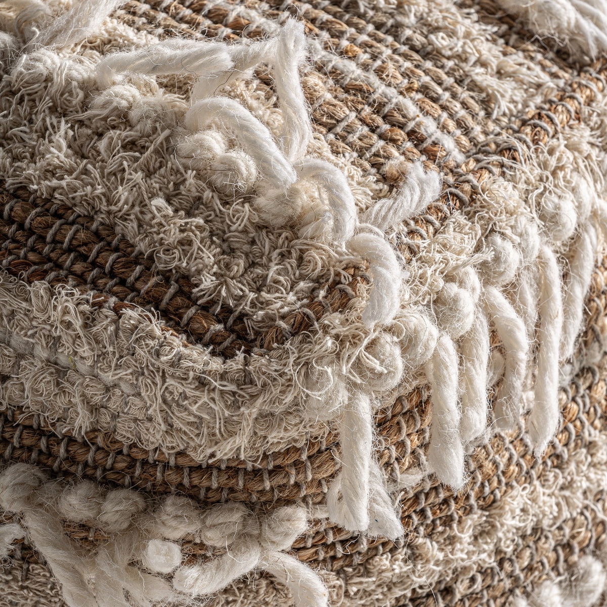 Pouf en jute et coton | Vical Zuri | REMO, mobilier et décoration d'intérieur