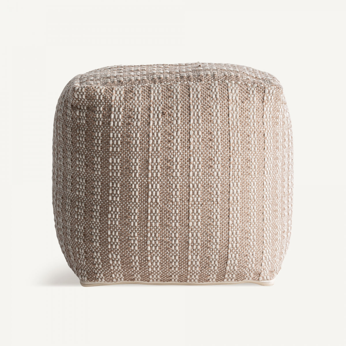 Pouf beige en tissu recyclé | Vical Kirho | REMO, mobilier et décoration d'intérieur