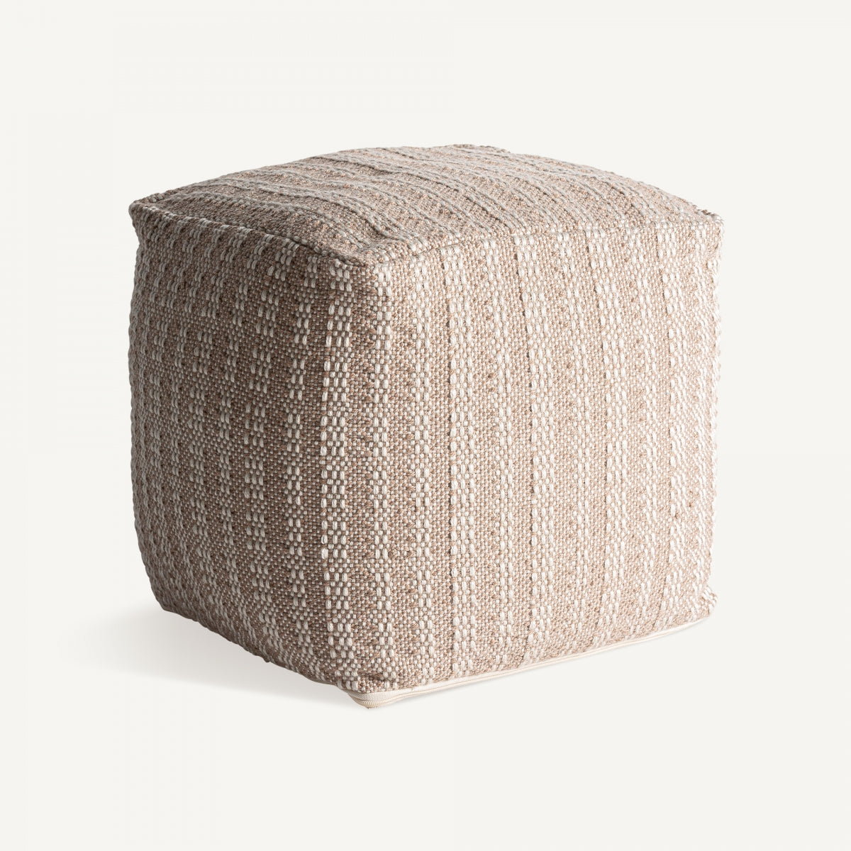 Pouf beige en tissu recyclé | Vical Kirho | REMO, mobilier et décoration d'intérieur