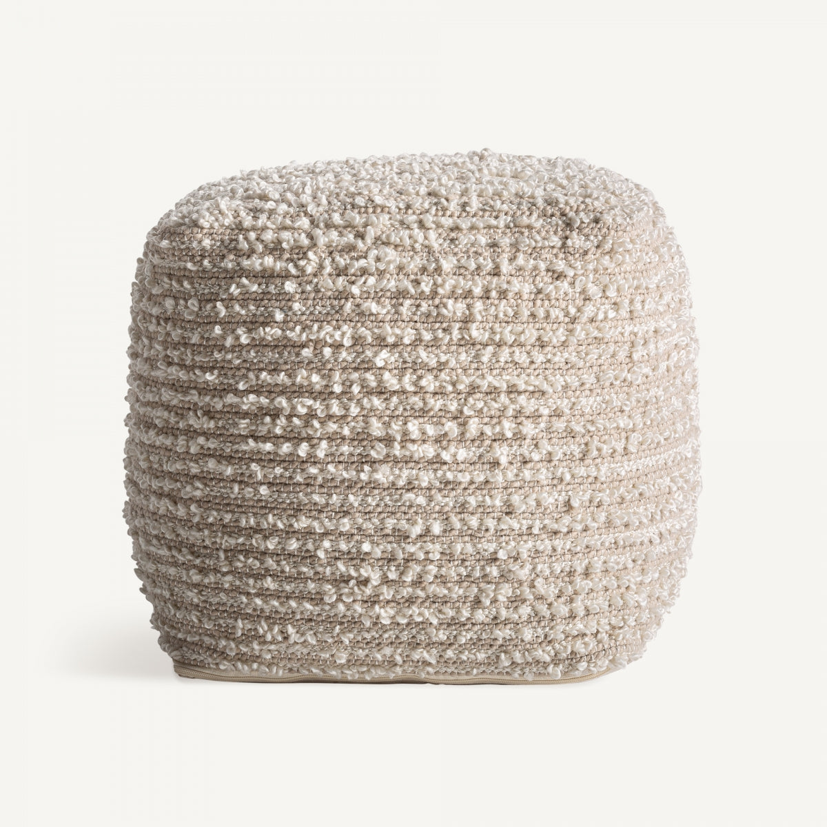 Pouf blanc en tissu recyclé | Vical Aleph | REMO, mobilier et décoration d'intérieur