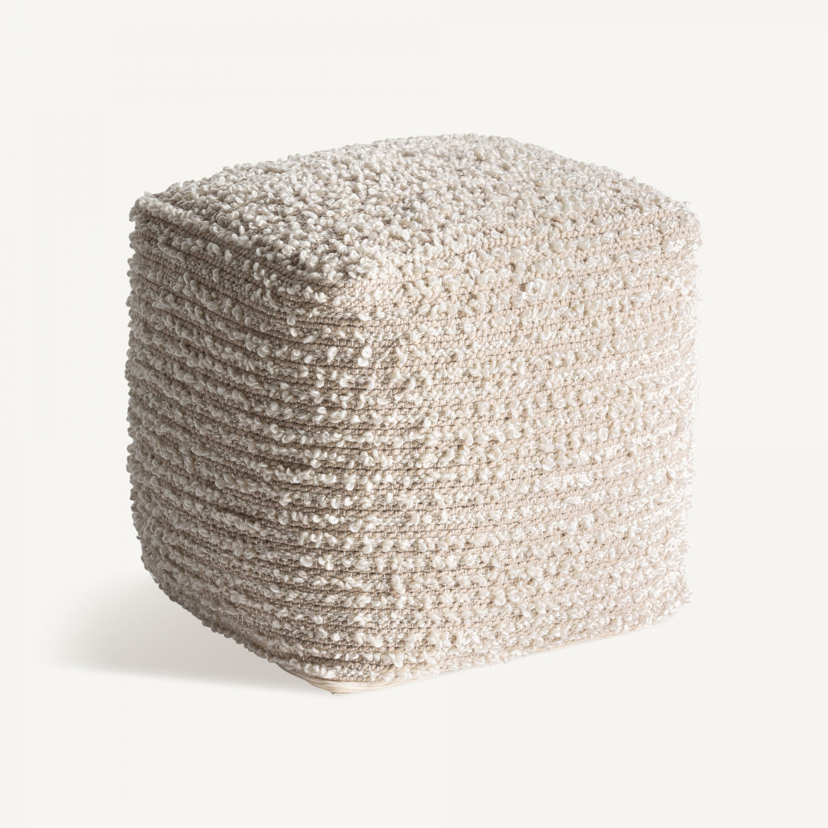 Pouf blanc en tissu recyclé | Vical Aleph | REMO, mobilier et décoration d'intérieur