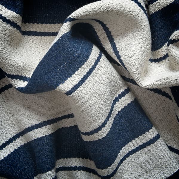Tissu d'ameublement Mountain Stripe Navy Cigarette and Match | Andr... - vue principale | REMO-HOME