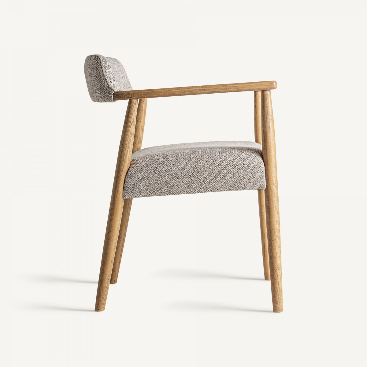 Chaise de salle à manger en tissu beige | VICAL Stample  | REMO, mobilier et décoration d'intérieur