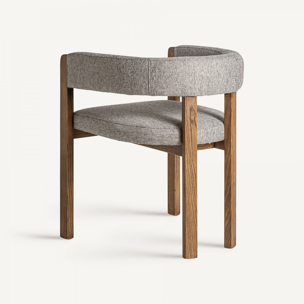 Chaise de salle à manger en tissu gris | VICAL Wizerne | REMO, mobilier et décoration d'intérieur