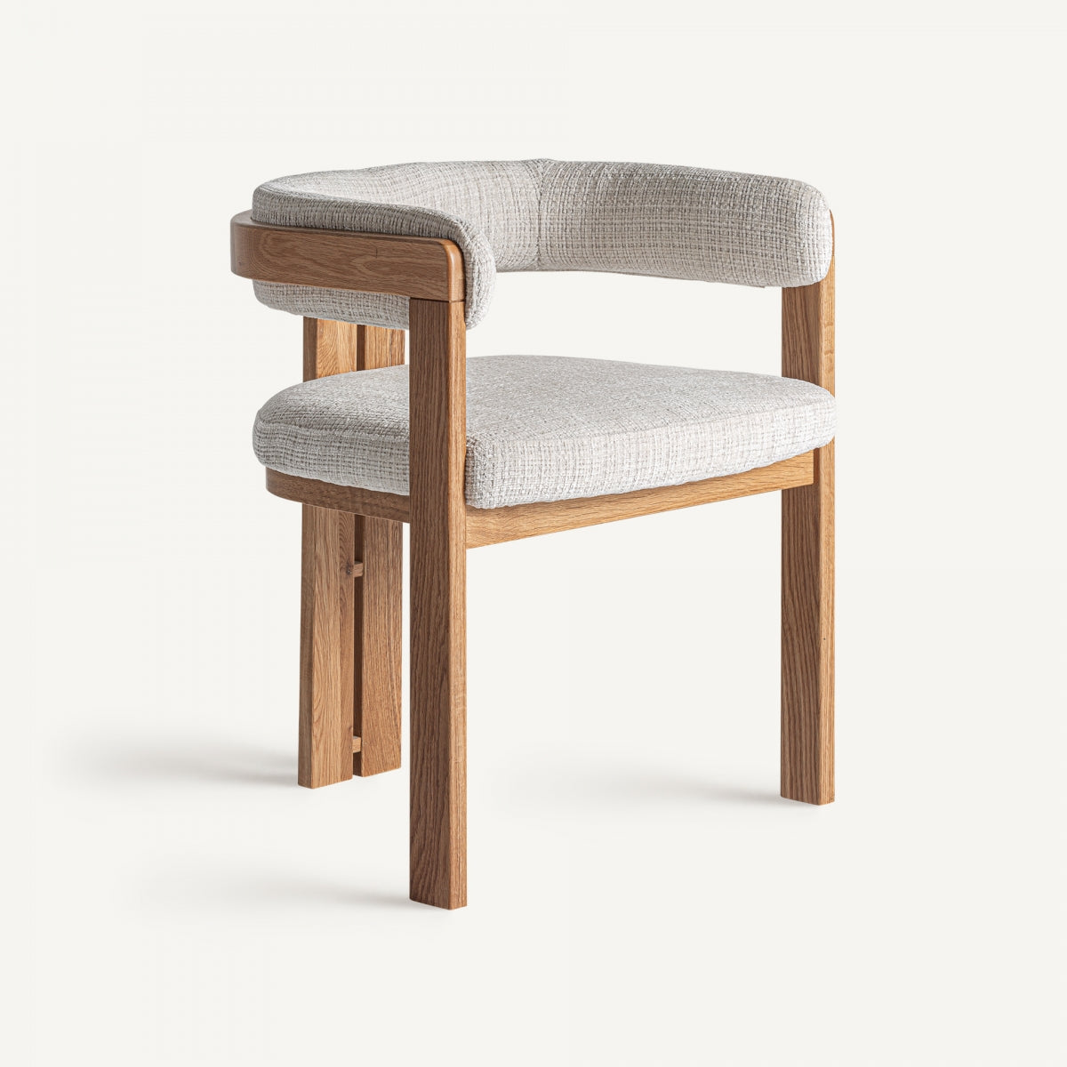 Chaise de salle à manger en tissu beige | VICAL Zedzere | REMO, mobilier et décoration d'intérieur