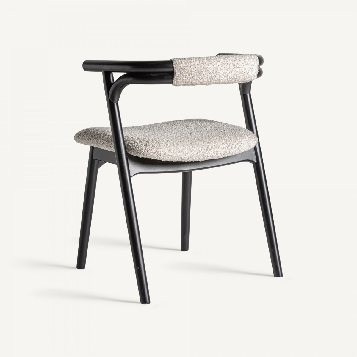 Chaise de salle à manger bouclé blanc | VICAL Biran | REMO, mobilier et décoration d'intérieur