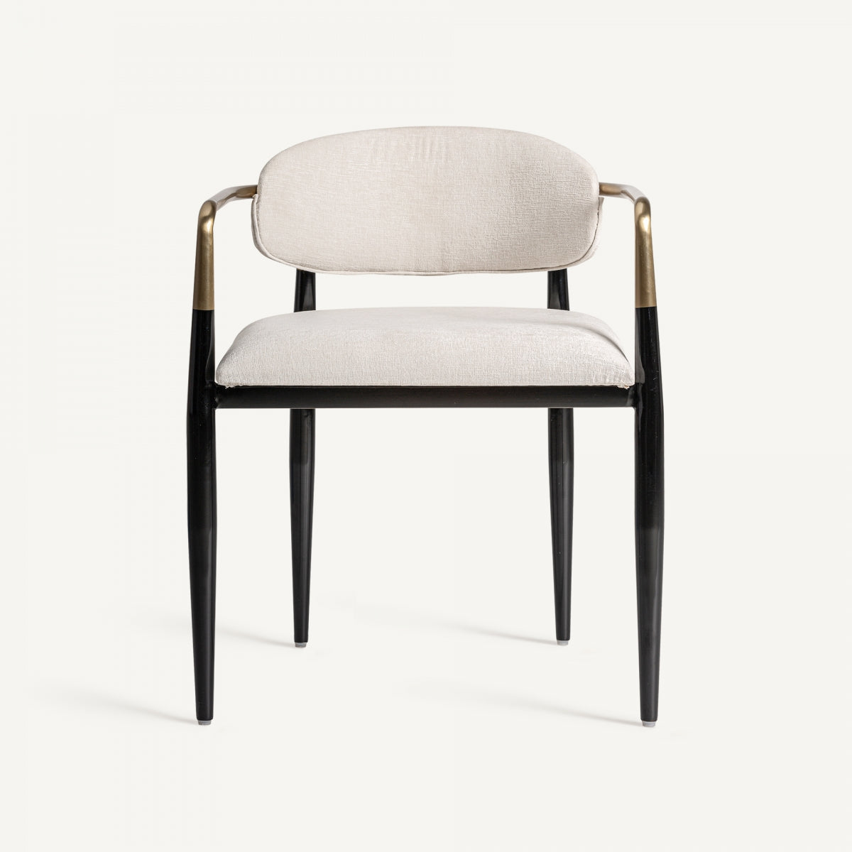 Chaise de salle à manger en tissu blanc cassé | Vical Laggan | REMO, mobilier et décoration d'intérieur