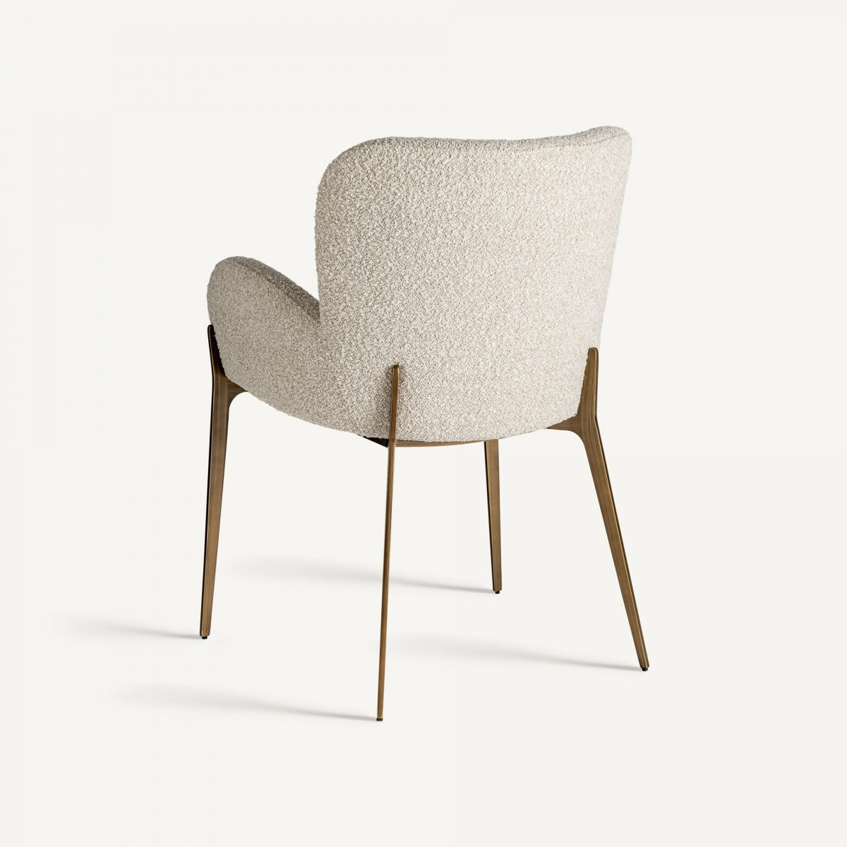 Chaise de salle à manger bouclé crème | Vical Besne | REMO, mobilier et décoration d'intérieur