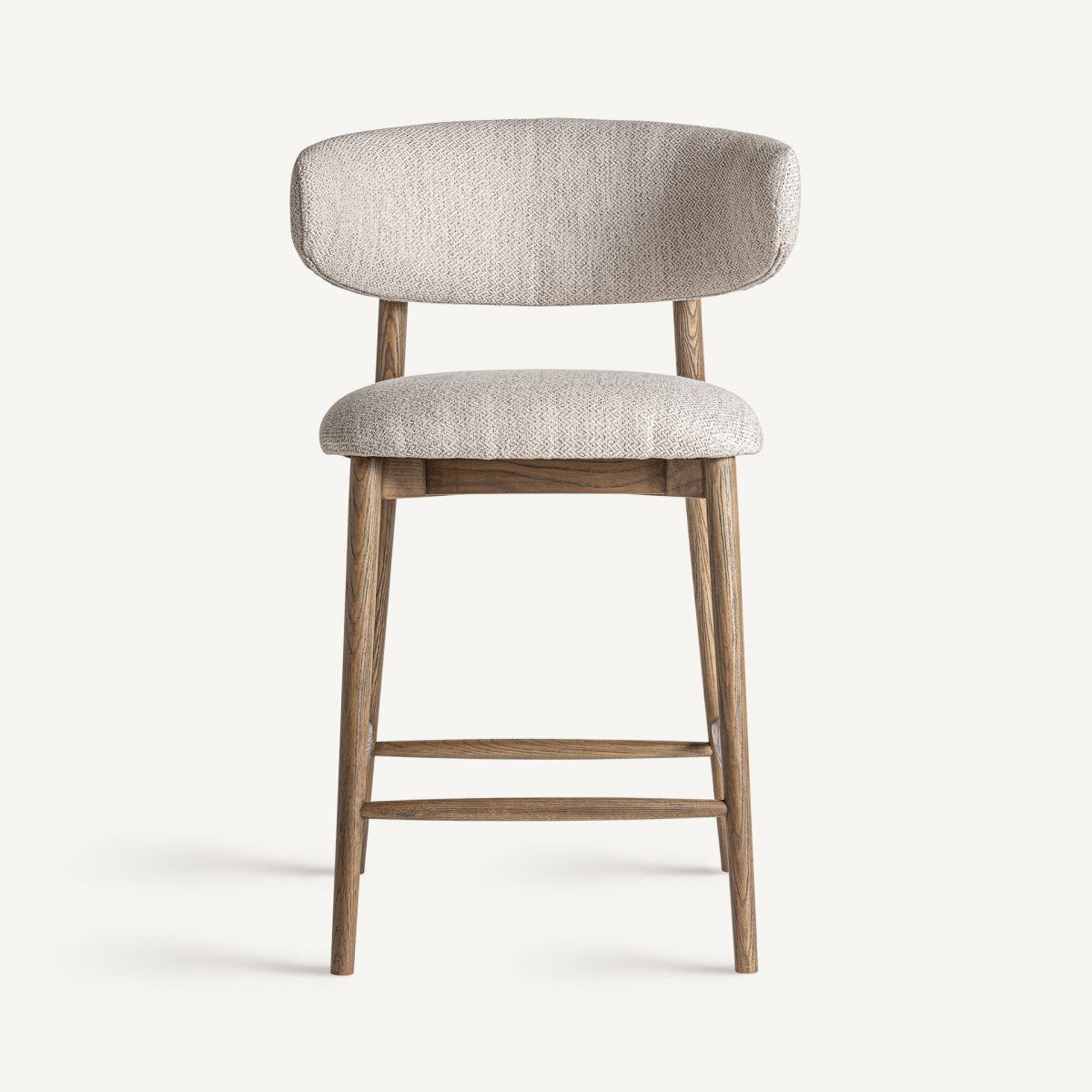 Tabouret de bar en tissu beige | Vical Laires | REMO, mobilier et décoration d'intérieur