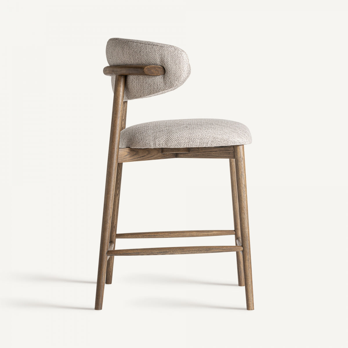 Tabouret de bar en tissu beige | Vical Laires | REMO, mobilier et décoration d'intérieur