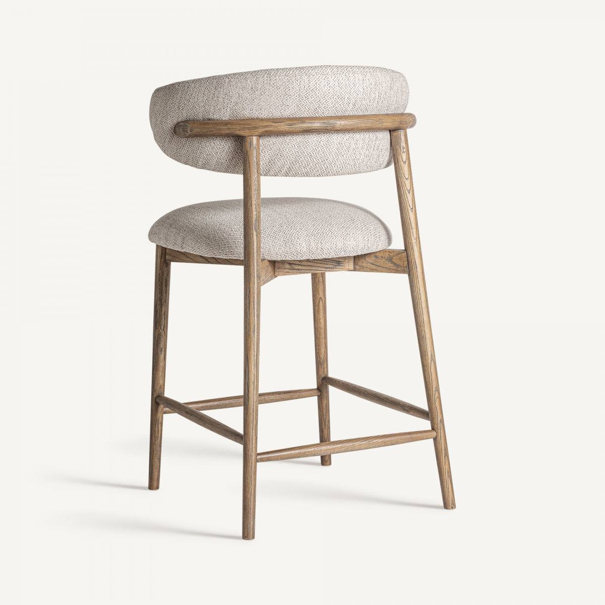 Tabouret de bar en tissu beige | Vical Laires | REMO, mobilier et décoration d'intérieur