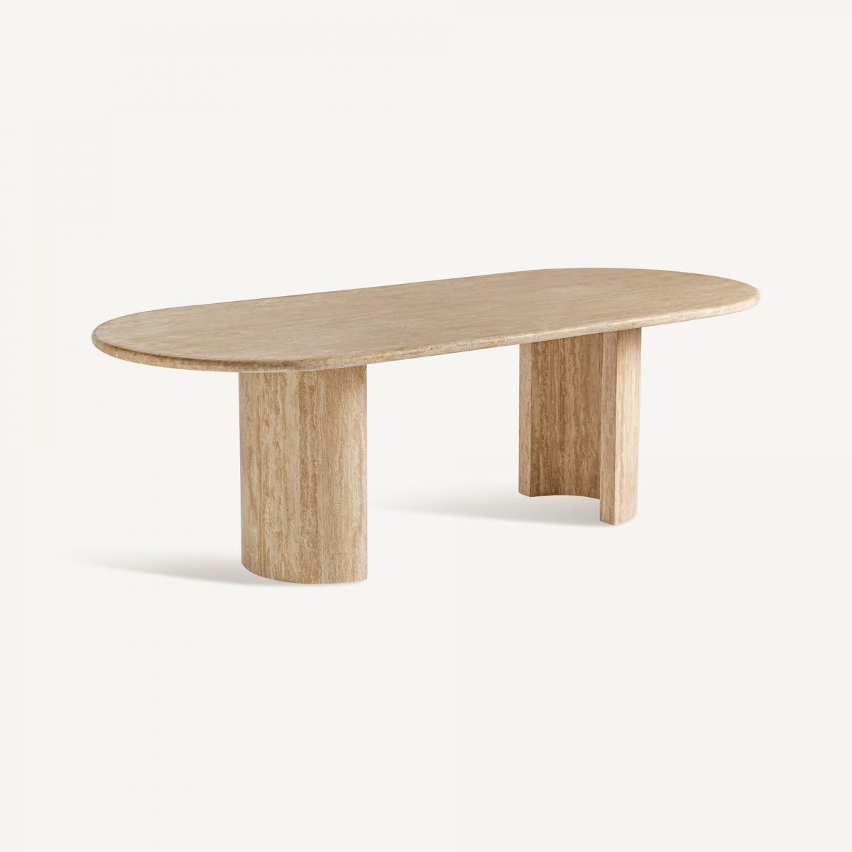 Table de salle à manger en travertin beige | Vical Thiennes | REMO, mobilier et décoration d'intérieur