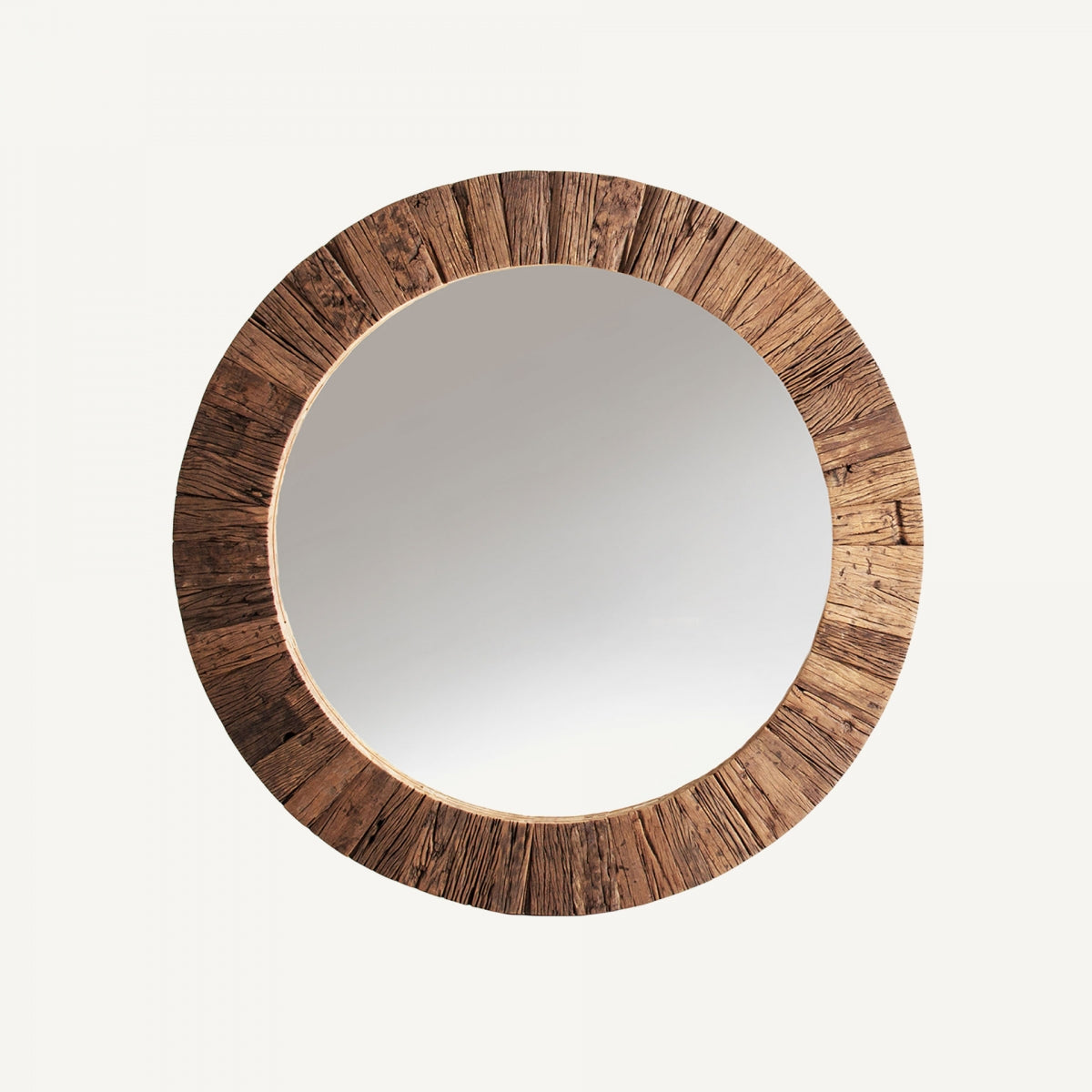 Miroir rond en bois marron | Vical Tarakan | REMO, mobilier et décoration d'intérieur