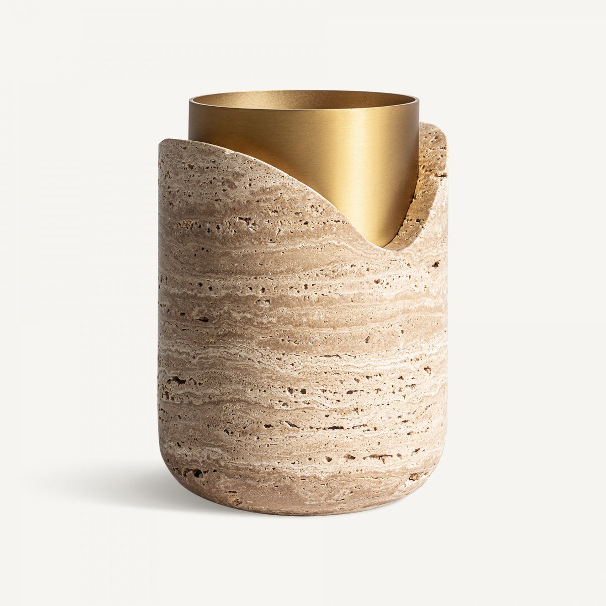 Vase en marbre beige | VICAL Honoré L | REMO, mobilier et décoration d'intérieur