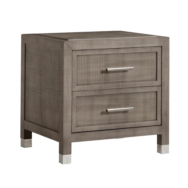 Table de chevet Raffles 2 Drawer Grey | Andrew Martin - vue principale | REMO-HOME