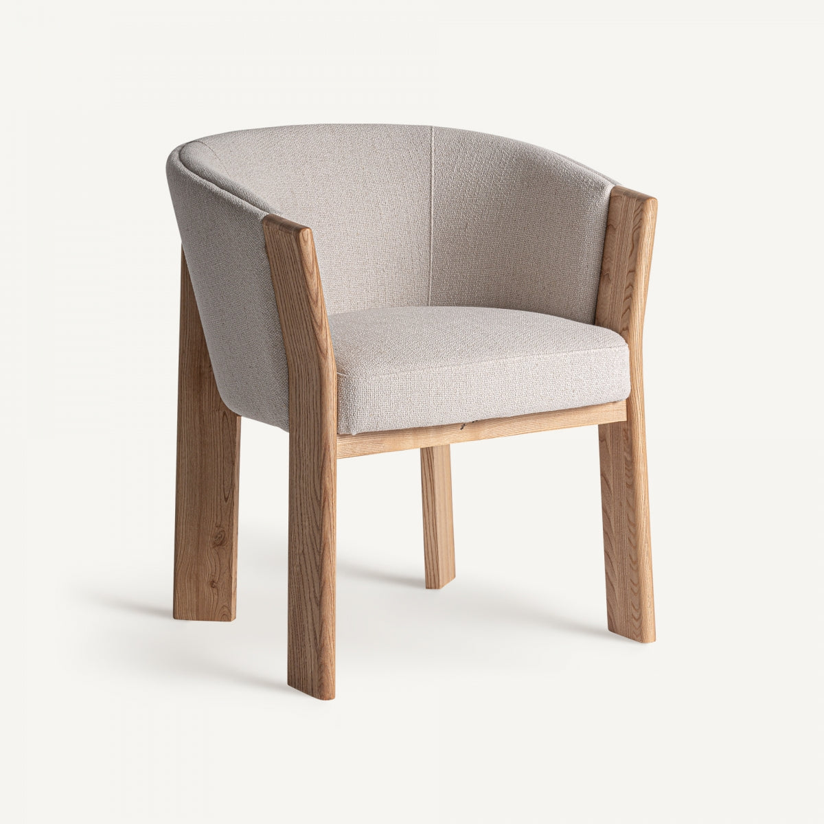 Chaise de salle à manger en tissu beige | Vical Nara | REMO, mobilier et décoration d'intérieur