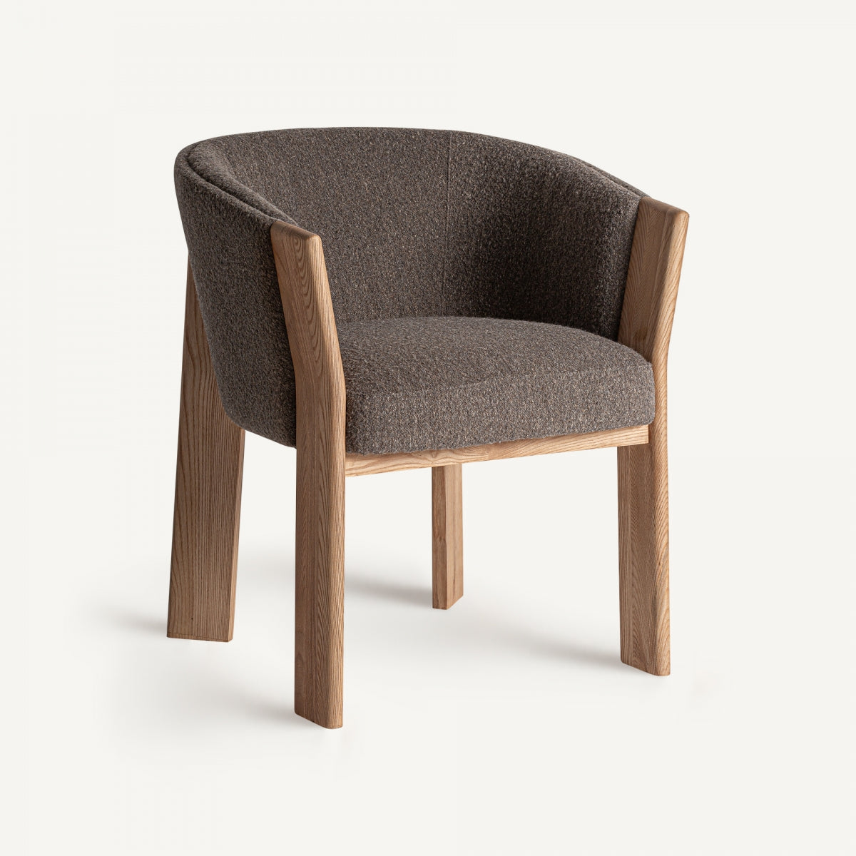 Chaise de salle à manger en tissu marron | Vical Nara | REMO, mobilier et décoration d'intérieur