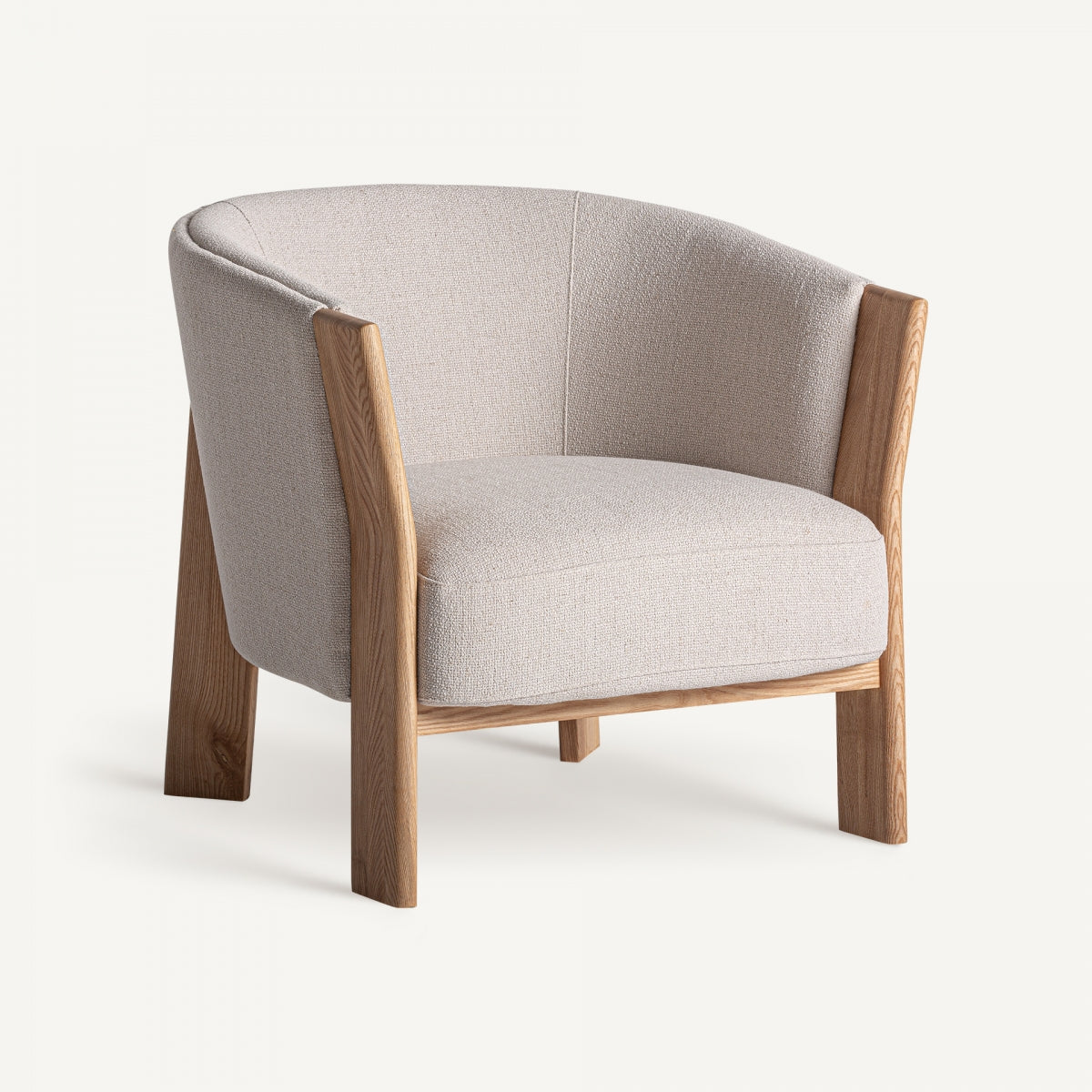 Fauteuil en tissu beige | Vical Nara | REMO, mobilier et décoration d'intérieur