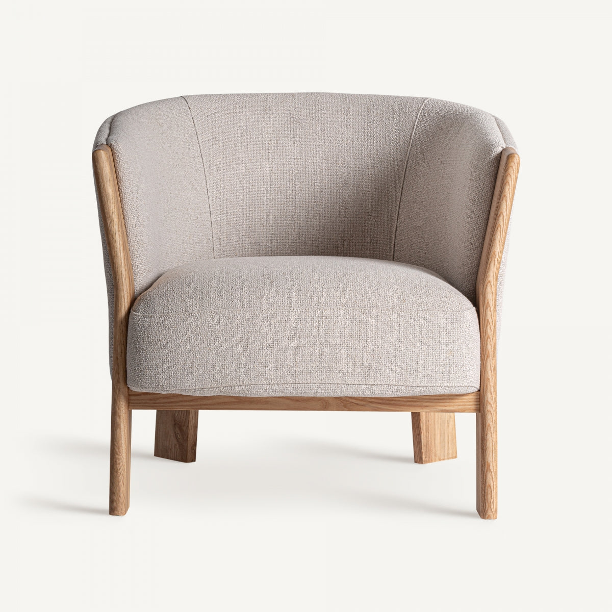 Fauteuil en tissu beige | Vical Nara | REMO, mobilier et décoration d'intérieur