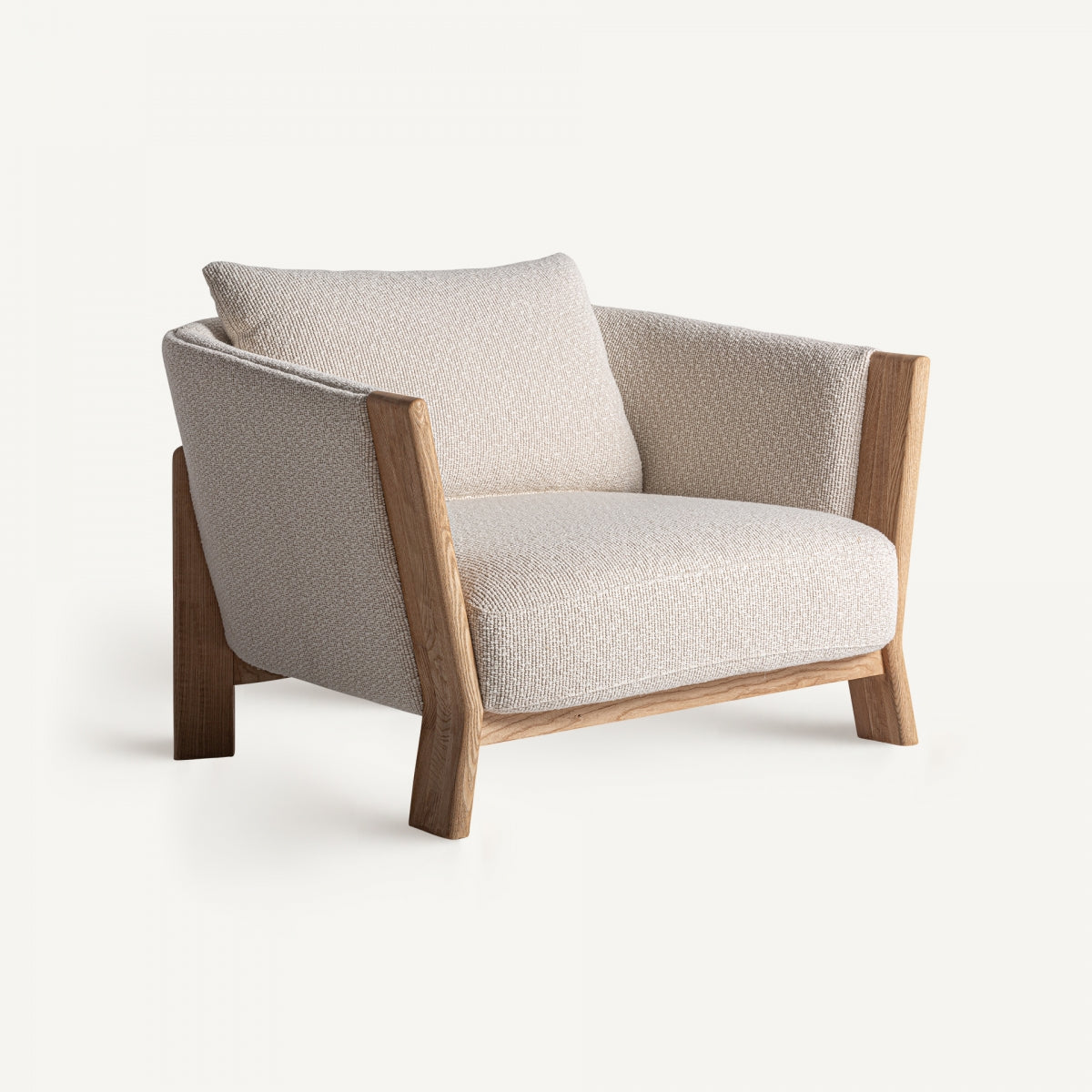 Fauteuil bouclé crème | Vical Nara | REMO, mobilier et décoration d'intérieur