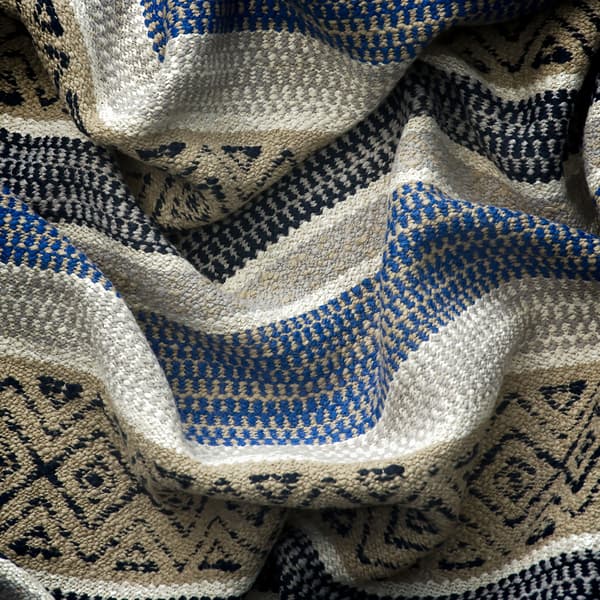 Tissu d'ameublement Pampas Indigo Cigarette and Match | Andrew Martin - vue principale | REMO-HOME