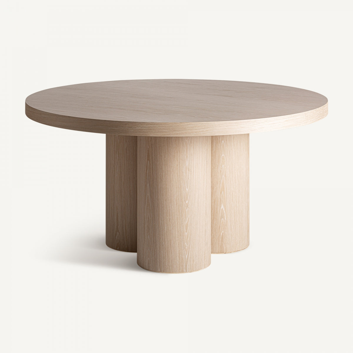 Table de salle à manger ronde en chêne crème | Vical Preyssac | REMO, mobilier et décoration d'intérieur