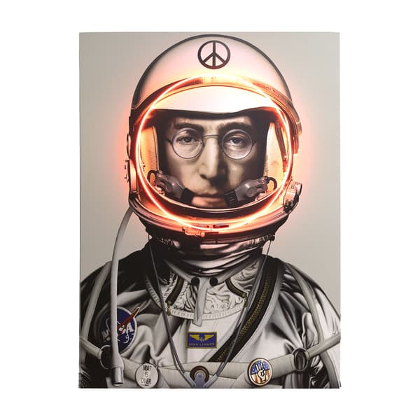 Sculpture néon Space Man Lennon Silver | Andrew Martin - vue principale | REMO-HOME