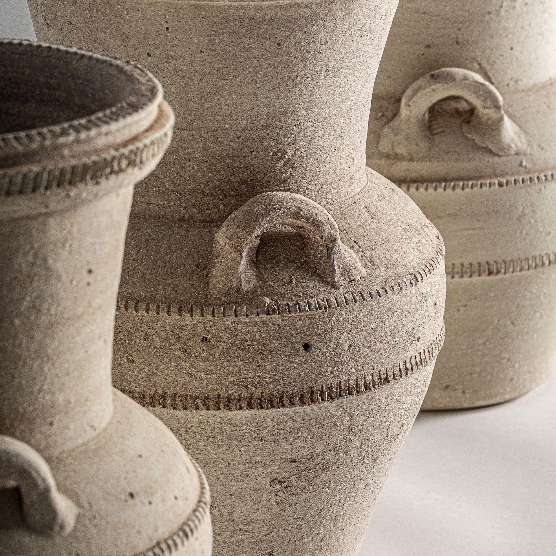 Amphore argile beige naturelle 40 cm | VICAL Kalea