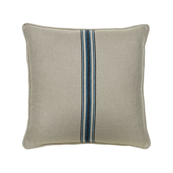 Coussin décoratif Trek Medal Stripe Navy Tape Plumes durables | And... - vue principale | REMO-HOME