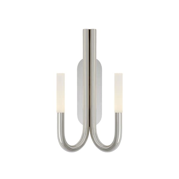 Applique murale Rousseau Double Nickel Polished Nickel/Crystal | An... - vue principale | REMO-HOME