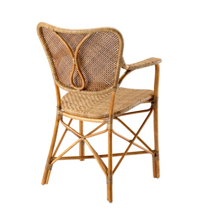Chaise de salle à manger avec accoudoirs en rotin | Eichholtz Colony