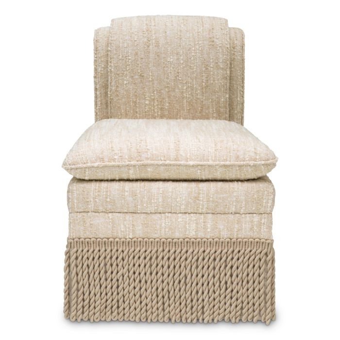 Chaise de salle à manger bouclé crème | Eichholtz Fairburn