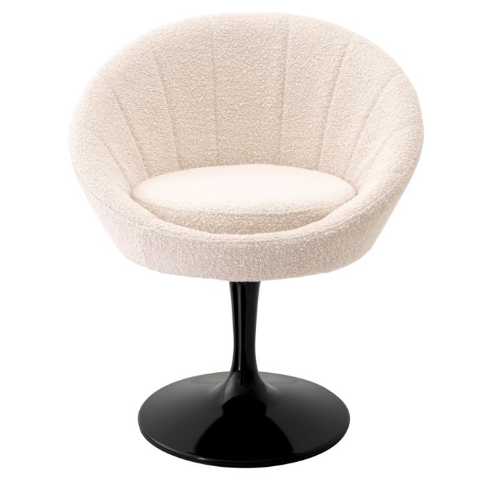 Chaise de salle à manger bouclé crème | Eichholtz O'Neill