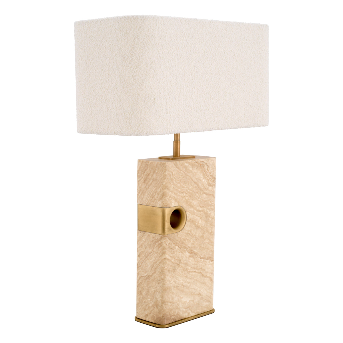 Lampe de table en travertin avec abat-jour | Eichholtz Sebago - vue d'ambiance | REMO-HOME