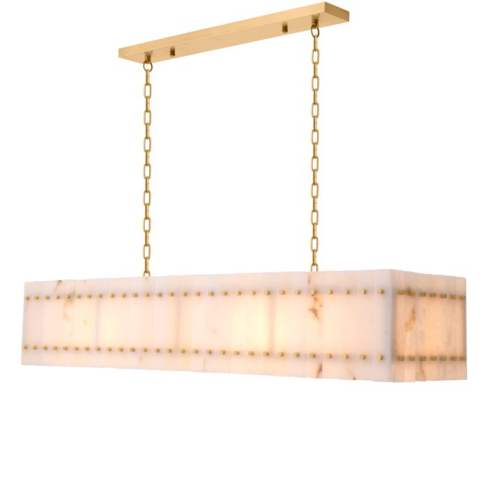 Lustre rectangulaire doré en albâtre | Eichholtz Ruby