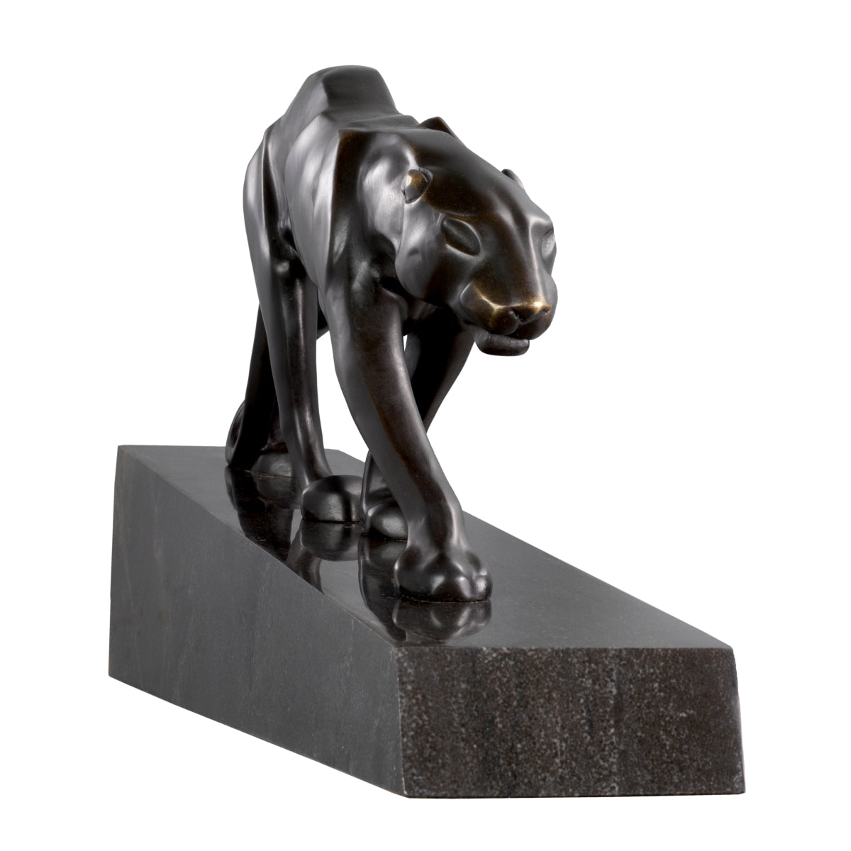 Panthera en bronze sur base en marbre | Eichholtz Pantherae - vue d'ambiance | REMO-HOME
