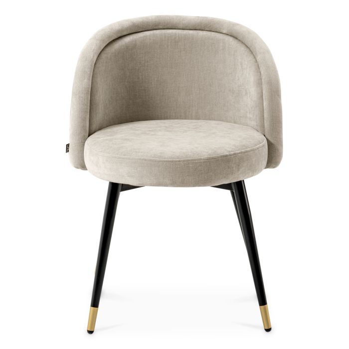 Chaise de salle à manger en tissu sable (lot de 2) | Eichholtz Chloé