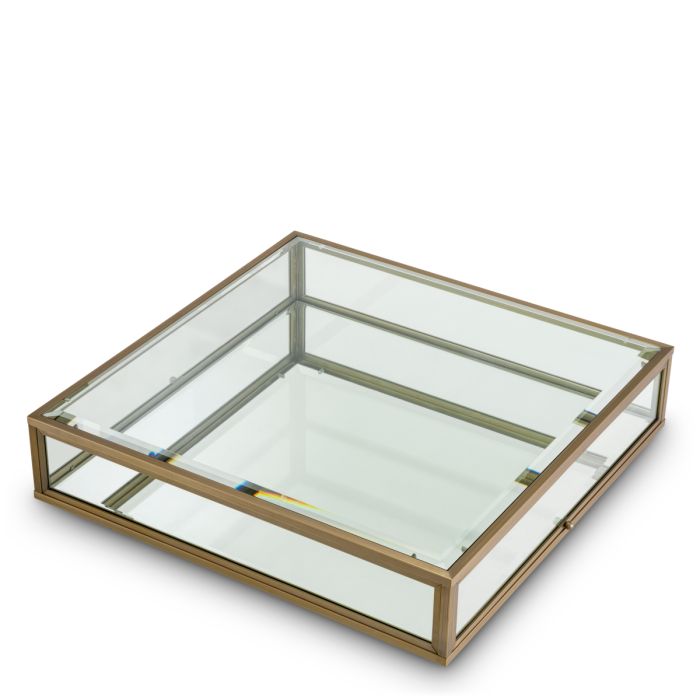 Table basse dorée en verre transparent | Eichholtz Ryan