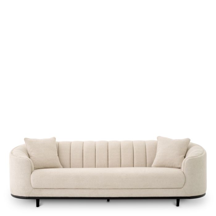 Canapé 3 places en tissu beige | Eichholtz Agostino