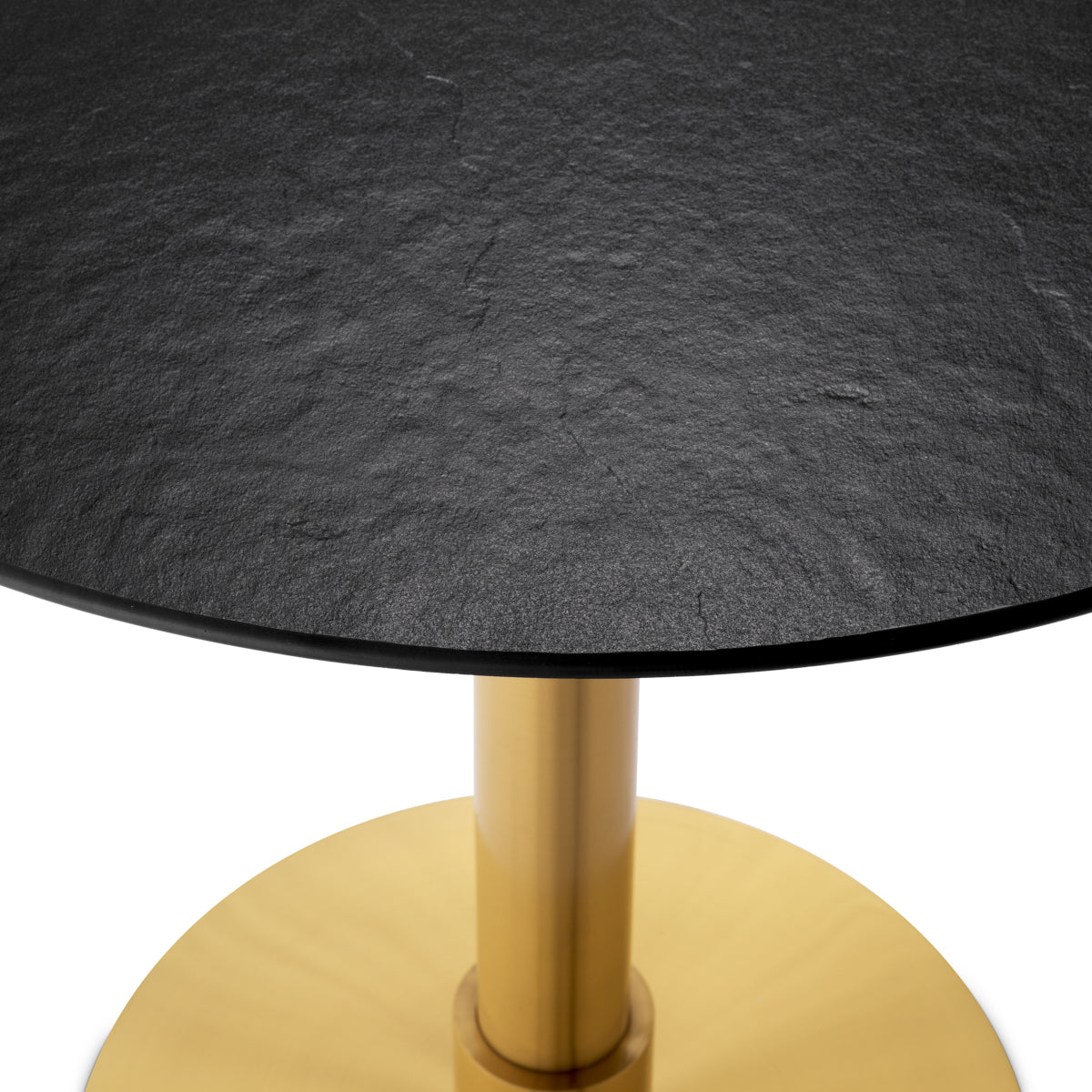 Table à manger en laiton brossé | Eichholtz Terzo Round - vue d'ambiance | REMO-HOME