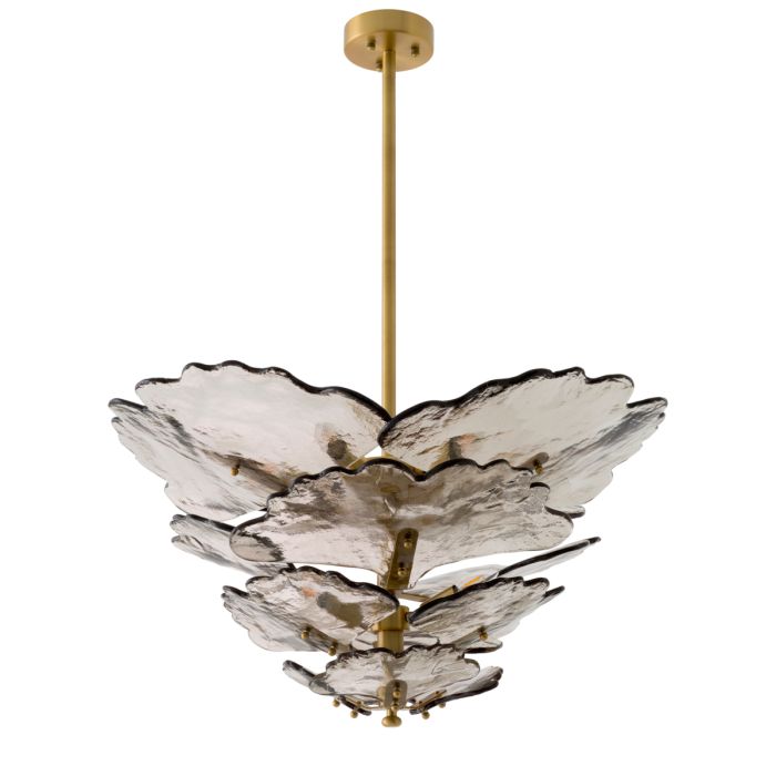 Lustre doré en verre fumé | Eichholtz Florina