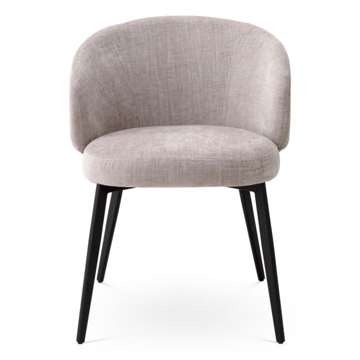 Chaise de salle à manger avec accoudoirs en tissu gris (lot de 2) | Eichholtz Lloyd