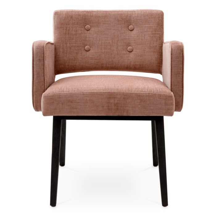 Chaise de salle à manger en tissu rose | Eichholtz Locarno