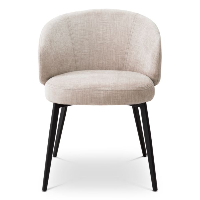 Chaise de salle à manger avec accoudoirs en tissu beige (lot de 2) | Eichholtz Lloyd