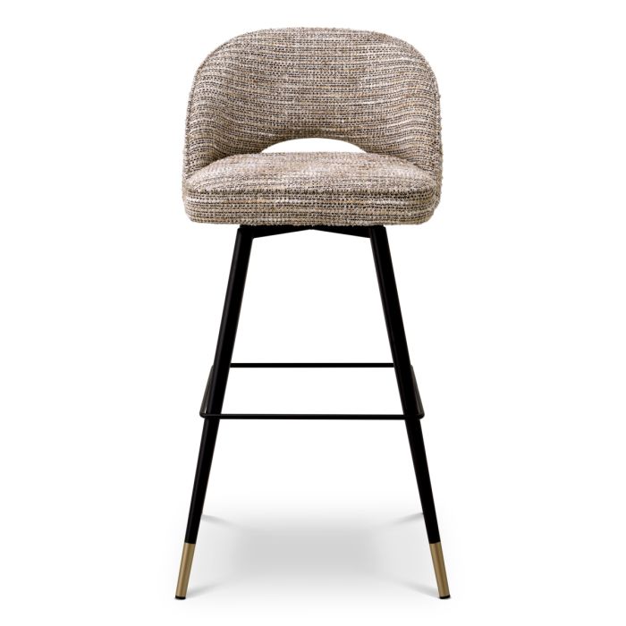 Chaise de bar en tissu beige (lot de 2) | Eichholtz Cliff